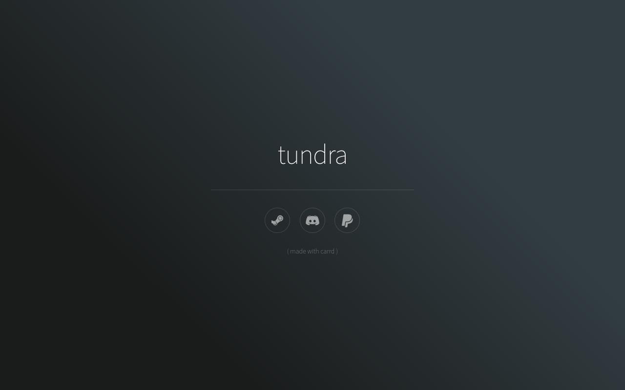 Carrd profile picture for @tundra